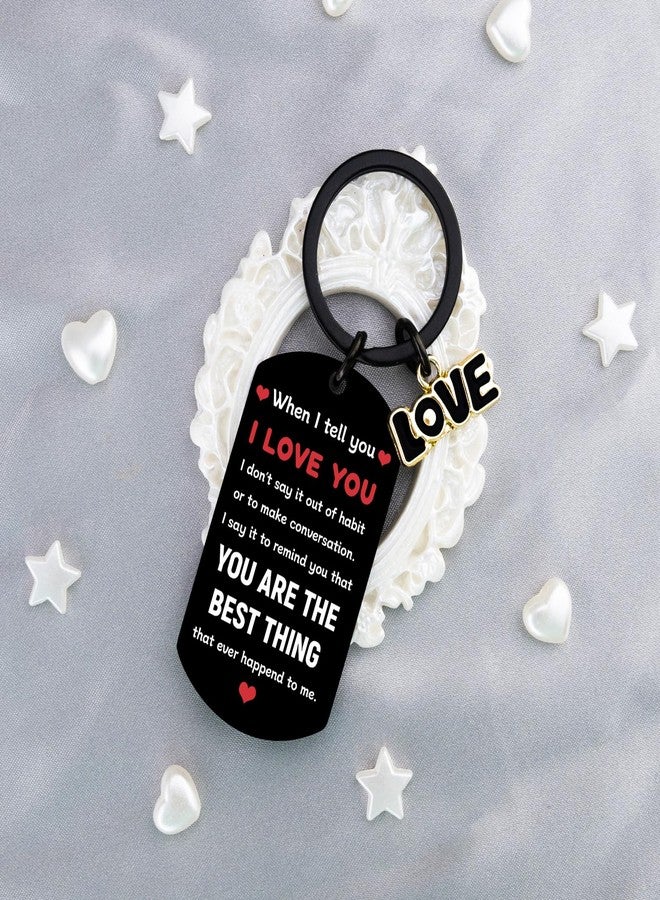 MOEXUKO Husband Christmas Gifts Stocking Stuffers for Men Long Distance Relationship Gifts Boyfriend Gift from Girlfriend Couple Keychain I Love You Gift for Him Anniversary Valentines Day Romantic Keyring - Image 3